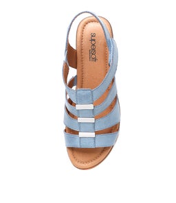 FARLEE SU LIGHT DENIM LEATHER