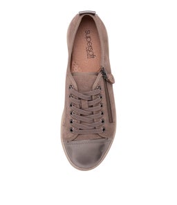 ALFIE SU TAUPE GUNMETAL SUEDE