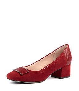 BELLEM SU RED SUEDE SNAKE