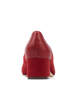 BELLEM SU RED SUEDE SNAKE