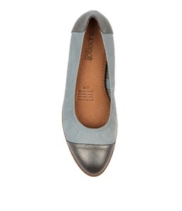 KELSO LT BLUE SPARKLE NAPPA LEATHER