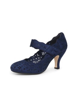 MAIDA DK BLUE MICROSUEDE