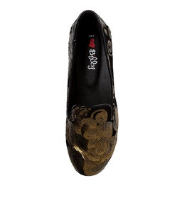 QUEM OLD GOLD SEQUIN VELVET