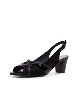 CHELLO SU BLACK METALLIC LEATHER