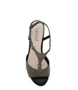 COSMIA SU BLACK METALLIC LEATHER