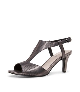 OZANNE SU GUNMETAL BLACK LIZARD LEATHER