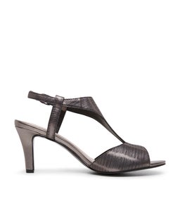 OZANNE SU GUNMETAL BLACK LIZARD LEATHER