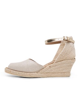 TRESSA DF BEIGE METALLIC LIZARD LEATHER