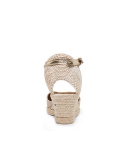 TRESSA DF BEIGE METALLIC LIZARD LEATHER