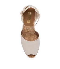 TRESSA DF BEIGE METALLIC LIZARD LEATHER