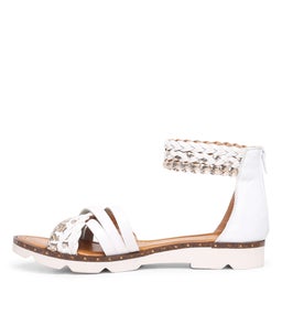 APEROL DF WHITE PLATINUM LEATHER