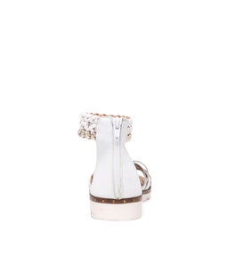 APEROL DF WHITE PLATINUM LEATHER