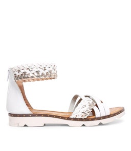 APEROL DF WHITE PLATINUM LEATHER