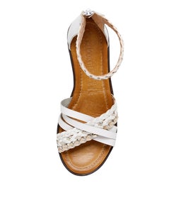 APEROL DF WHITE PLATINUM LEATHER
