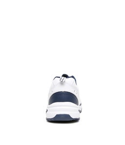 EXCEED JNR E LACE LX WHITE NAVY LEATHER