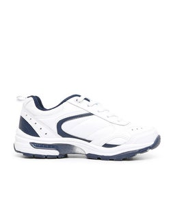 EXCEED JNR E LACE LX WHITE NAVY LEATHER