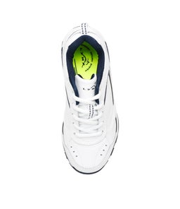EXCEED JNR E LACE LX WHITE NAVY LEATHER