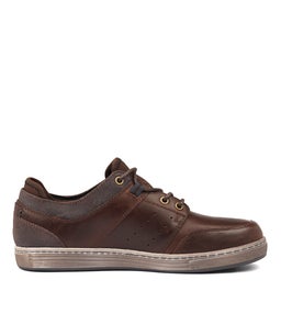 ALLEN AB DARK BROWN LEATHER SUEDE