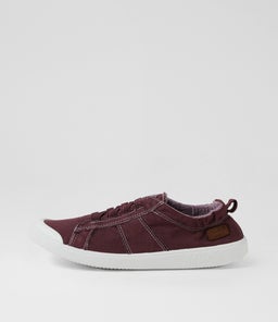 Vex Deep Red Canvas Sneakers Vex Deep Red Canvas Sneakers