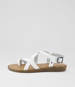 Devon3 White Smooth Sandals Devon3 White Smooth Sandals