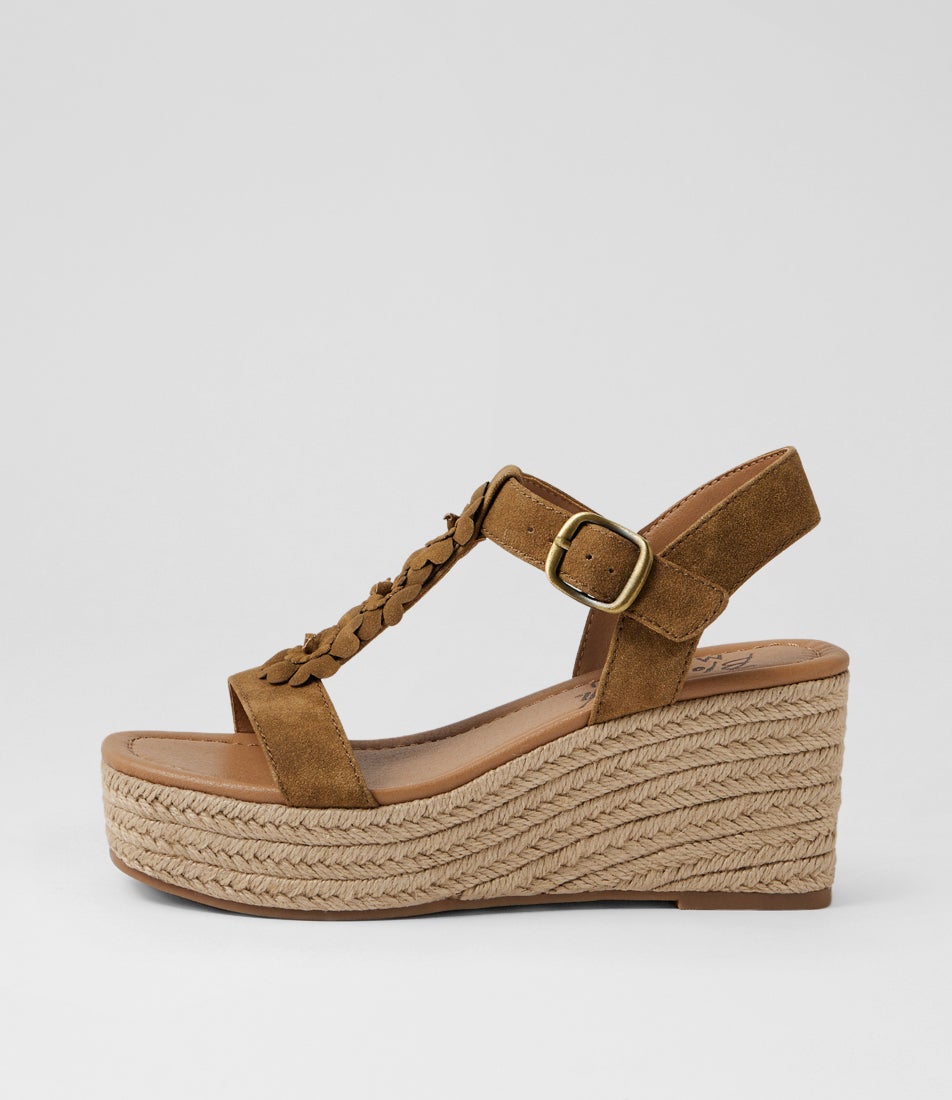 Annika2 Dark Sand Microsuede Sandals