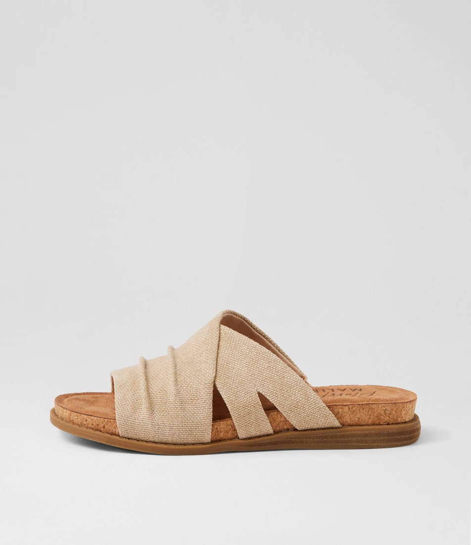 Noelle Natural Canvas Slides