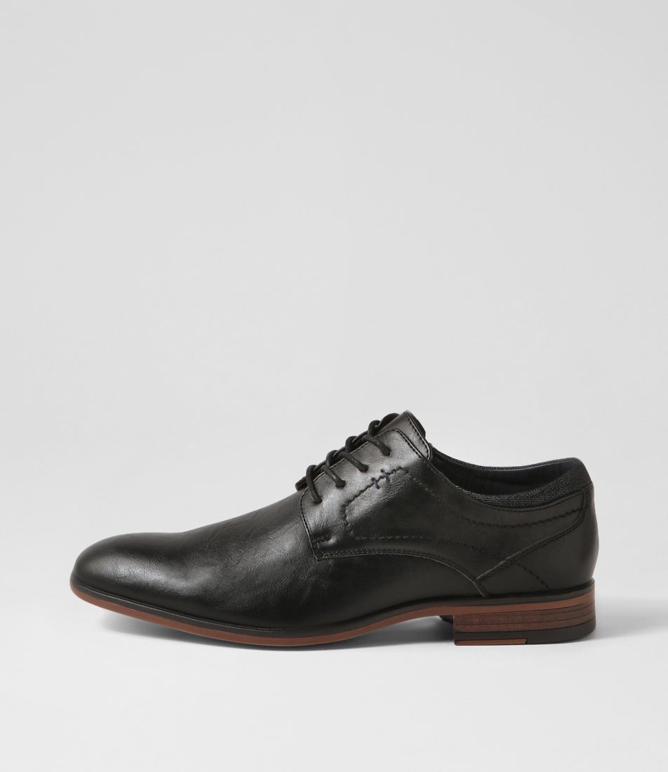 Daryn Black Smooth Lace Up Flats Daryn Black Smooth Lace Up Flats