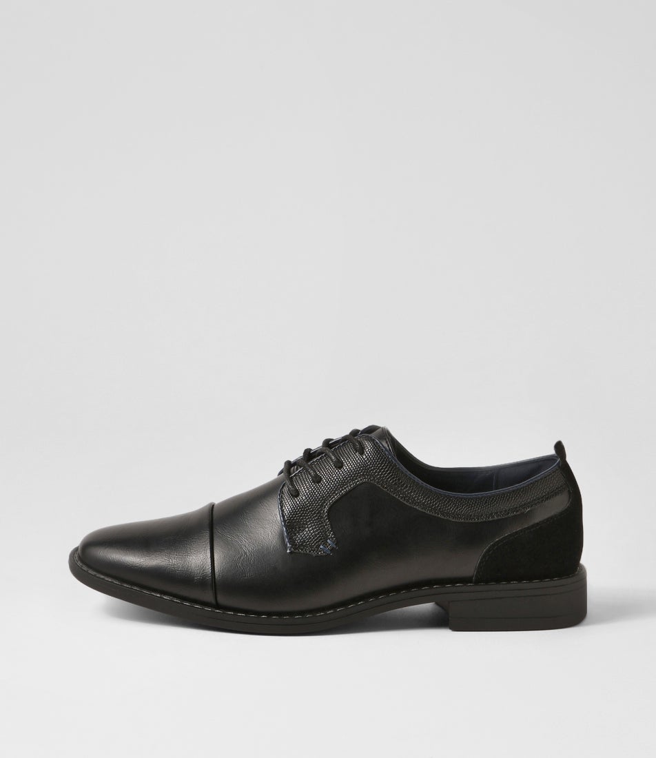 Cory Black Smooth Lace Up Flats Cory Black Smooth Lace Up Flats