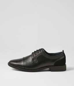 Cory Black Smooth Lace Up Flats Cory Black Smooth Lace Up Flats
