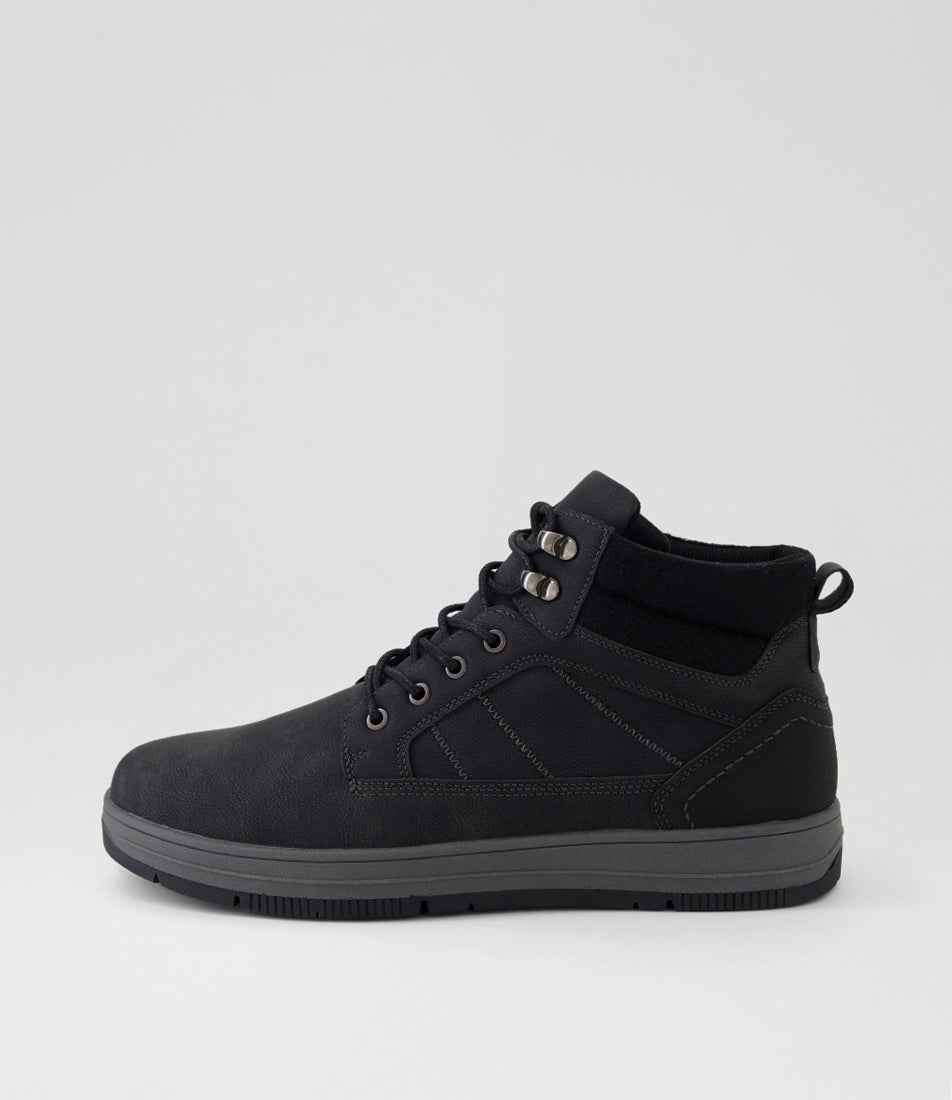 Evo Black Smooth Lace Up Boots Evo Black Smooth Lace Up Boots