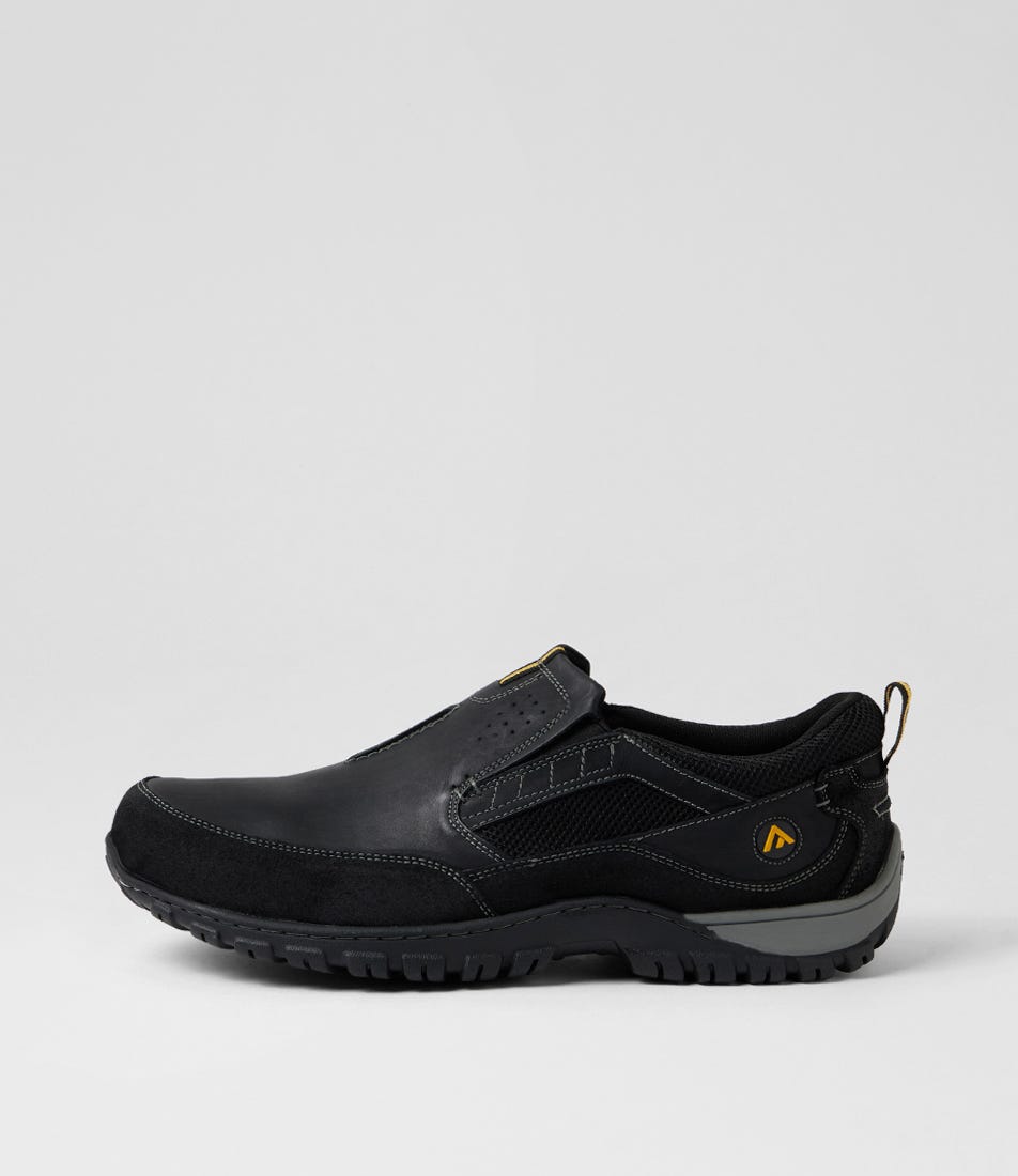 Tesler Black Leather Flat Shoes
