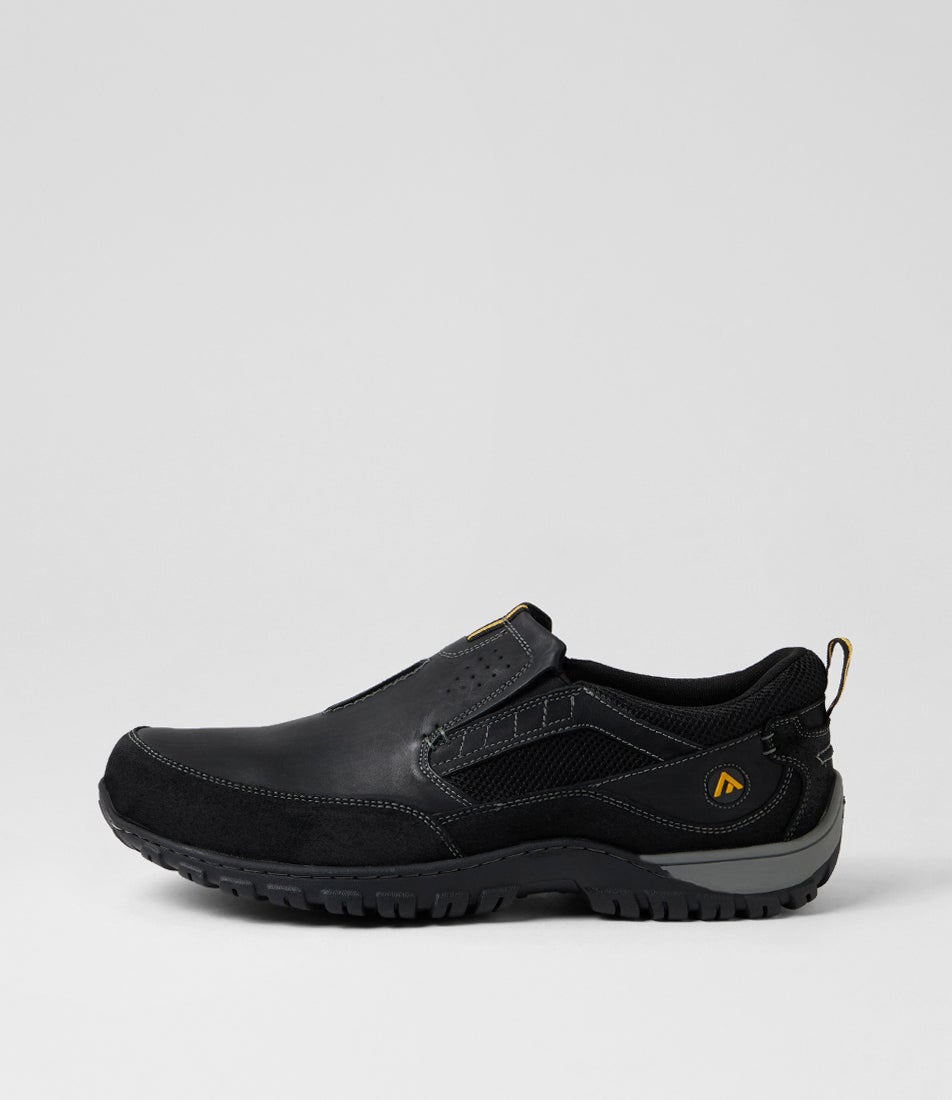 Tesler Black Leather Flat Shoes
