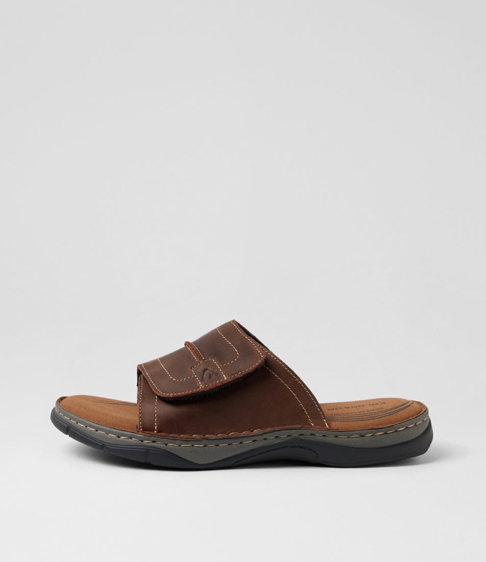 Jeep Brown Crazyhorse Leather Sandals Jeep Brown Crazyhorse Leather Sandals