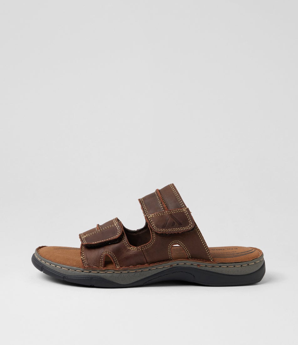 Jules Brown Crazyhorse Leather Slides Jules Brown Crazyhorse Leather Slides