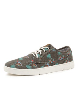 C ALBATROSS GREY PALM PRINT CANVAS