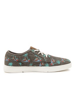 C ALBATROSS GREY PALM PRINT CANVAS