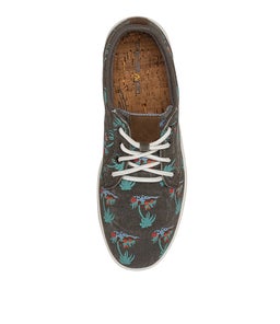 C ALBATROSS GREY PALM PRINT CANVAS