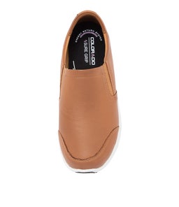 DURIN CF DK TAN WHITE SOLE LEATHER