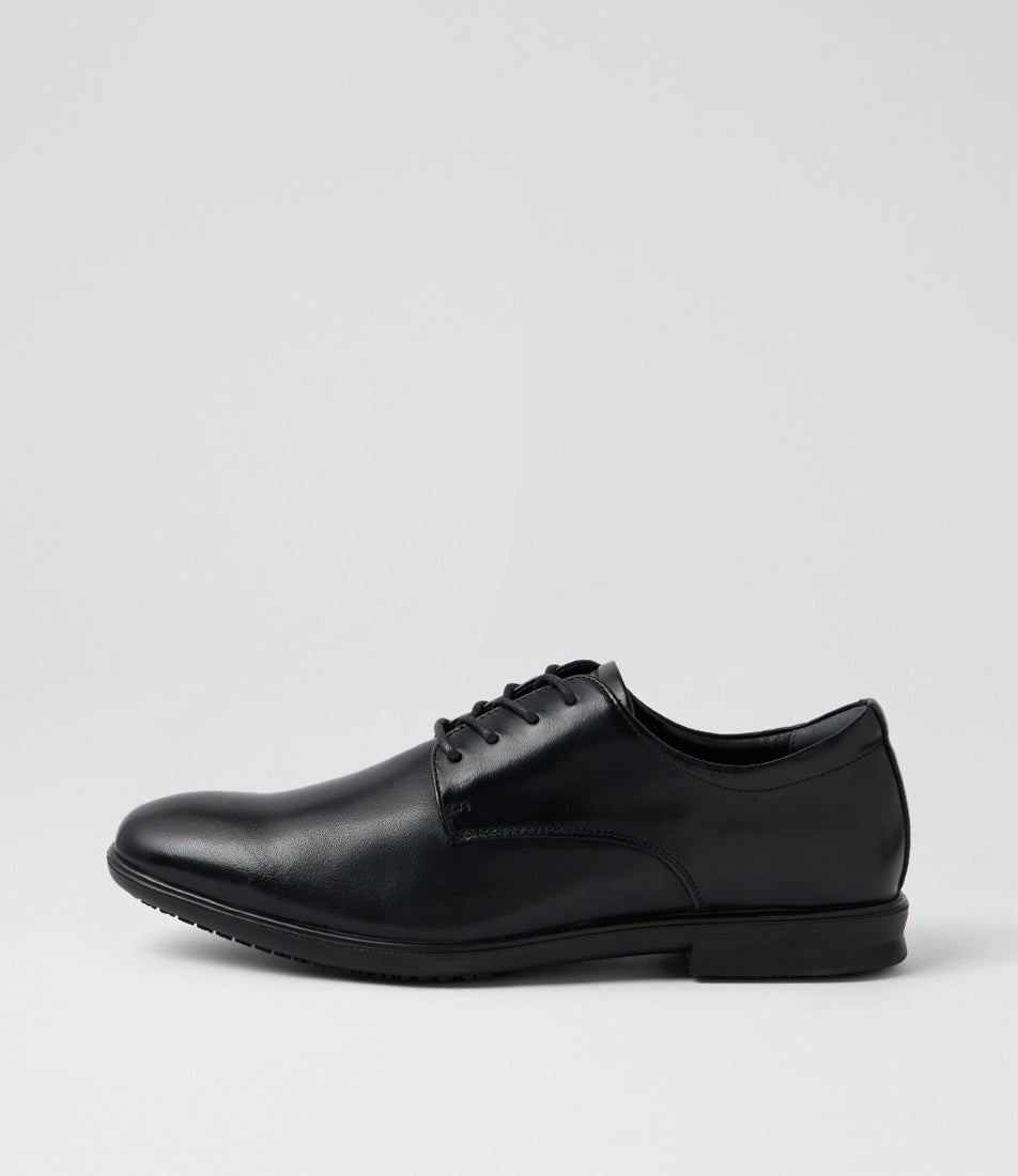 Percy Black Leather Lace Up Flats Percy Black Leather Lace Up Flats