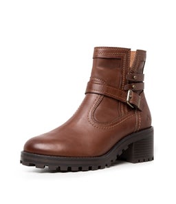 DELFINA CF DK BROWN LEATHER
