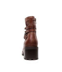 DELFINA CF DK BROWN LEATHER