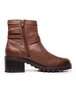 DELFINA CF DK BROWN LEATHER