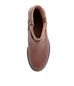 DELFINA CF DK BROWN LEATHER