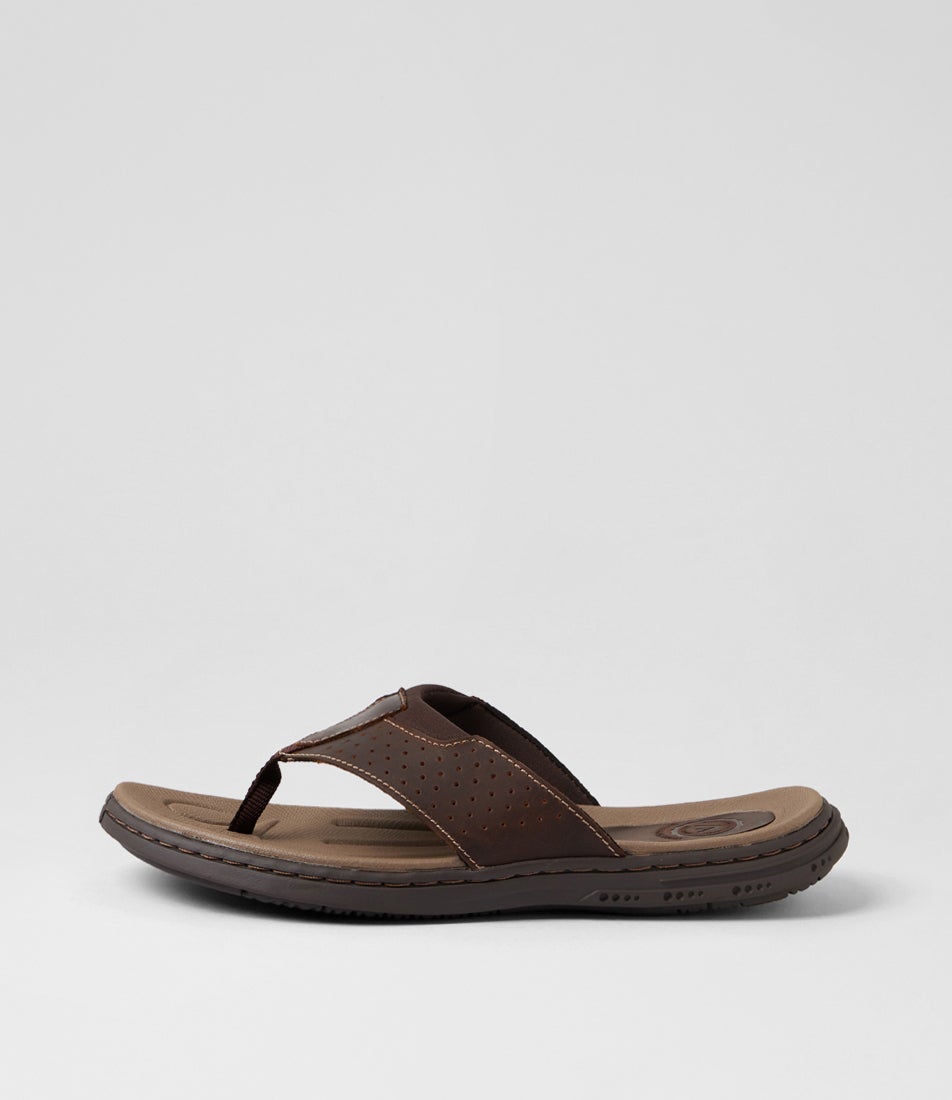 Dakar Dark Brown Crazyhorse Leather Thongs