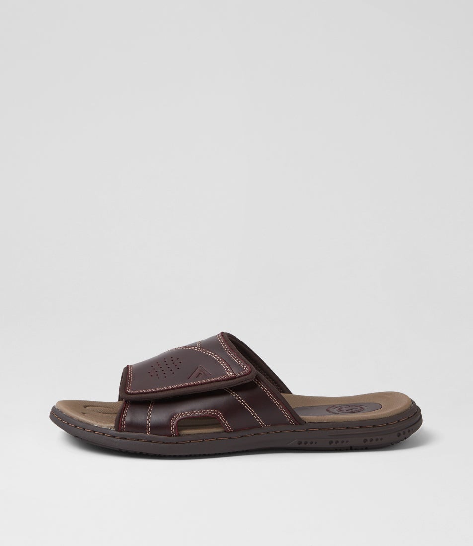 Duke Oxblood Leather Slides Duke Oxblood Leather Slides
