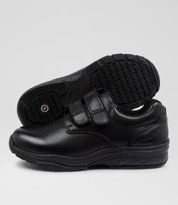 HYBRID JNR E VEL CF BLACK LEATHER