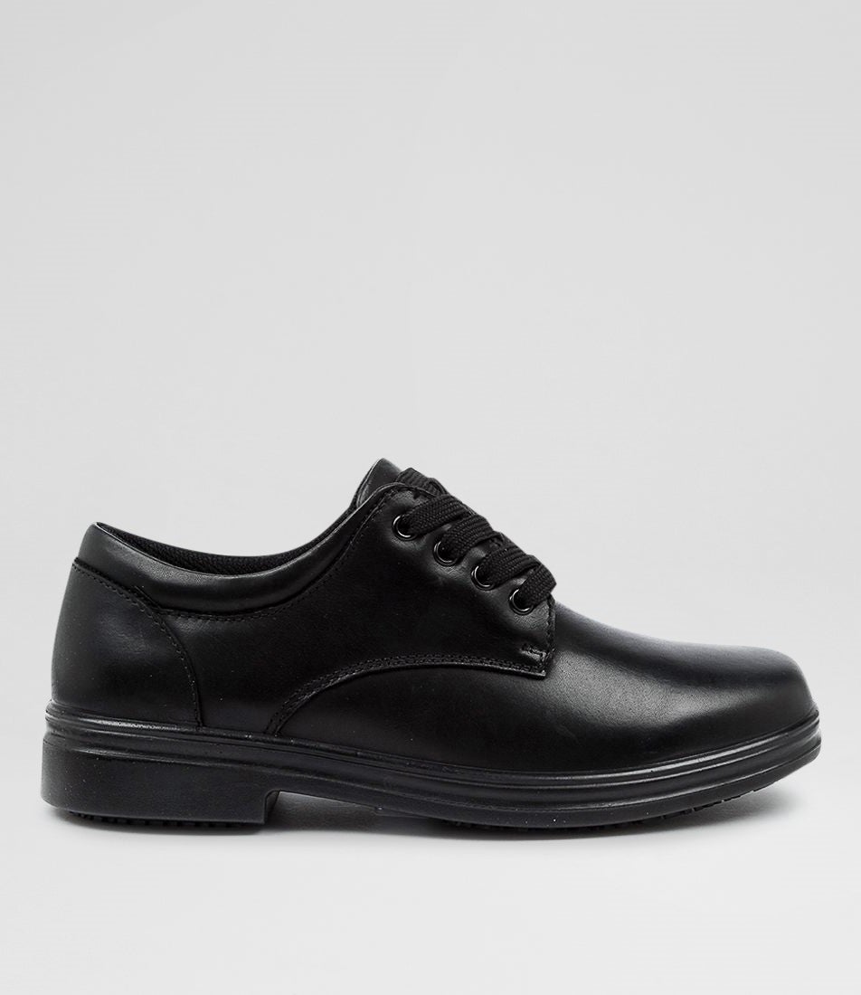 Solar Senior Black Leather Lace Up Shoes Solar Senior Black Leather Lace Up Shoes