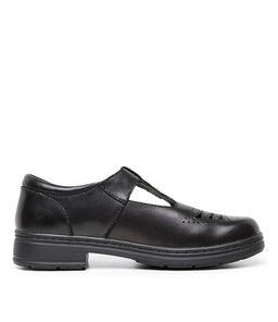 SARAHS CF BLACK LEATHER