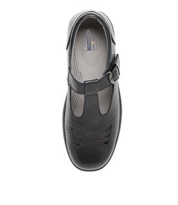 SARAHS CF BLACK LEATHER