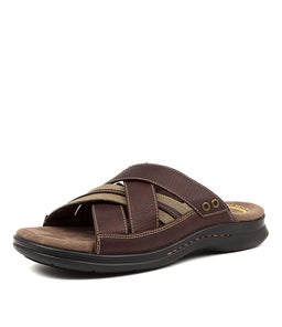 IVORY CF CHOC TUMBLE LEATHER